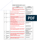 Comment Response Sheet