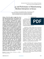 Innovation Strategy and Performance of Manufacturing Small and Medium Enterprises in Kenya