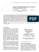 Design and Optimization of ÷8/9 Divider in PLL Frequency Synthesizer With Dynamic Logic (E - TSPC)