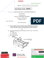 GE3251 Engineering Graphics Reg 2021 November December 2021 Question Paper