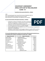 Accountancy Assessment Topic - Journal With GST & Trial Balance Class - Xi