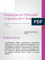 Estrategias de Publicidad y Opinión Del Cliente