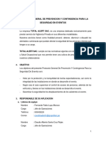 Protocolo General de Prevencion y Contingencia para La Seguridad en Eventos