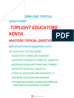 Bio f1 Topical Questions