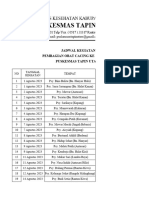 Jadwal Cacing