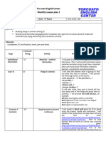 Torcuato English Center ACEVEDO JAVIER MONTHLY PLAN 1 - PRE INT - SAT