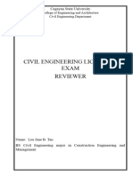 Civil Engineering Licensure Exam Reviewer: Cagayan State University