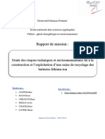 Risque Technique Et Environnementaux-Constructio+exploitation Usine-Recyclage Batteries Lithium-Ion GEE