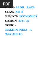 Economics Project - Make in India - A Way Ahead