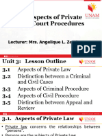 Unit 3 Aspects of Private Law and Court Procedures