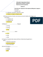 Answer Key Term 3 Revision Sheet