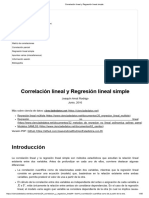 Correlación Lineal y Regresión Lineal Simple