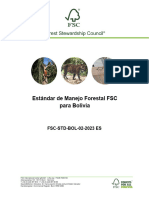 Estándar de Manejo Forestal FSC para Bolivia