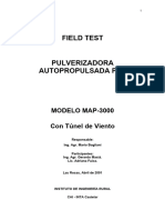 2001 - Field Test de Pulverizadora Autopropulsada Pla MAP-3000 Con Túnel de Viento