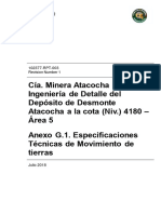 Anexo G.1. Especificaciones de Movimiento de Tierras