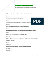 Rephrasing Practice - Conditional Sentences