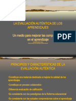 La Evaluación Auténtica de Los Aprendizajes