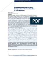 Career Advancement Barriers Faced by LGBTQ Employees An Exploration of Discrimination, Bias, and Inclusion in The Workplace