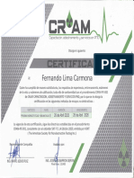 Curriculum Vitae Fernando Lima Carmona (Certificaciones)