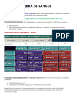 Perda de Sangue - Resumo