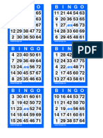 Cartones Bingo 75 Bolas 1