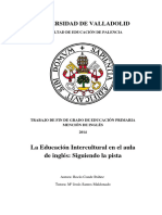 Universidad de Valladolid: La Educación Intercultural en El Aula de Inglés: Siguiendo La Pista