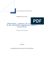 Dimension Numero de Ec Var Alg Afines Proyectivas Vilar González