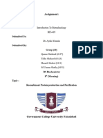 Recombinant Protein Production by Qamar Shehzad