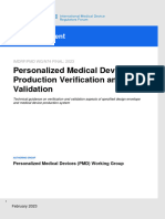 Personalized Medical Devices - Production Verification and Validation