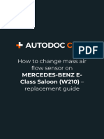 How To Change Mass Air Flow Sensor On MERCEDES-BENZ E-Class Saloon (W210) - Replacement Guide