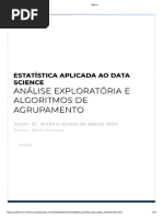 Unidade 4 - Estatística Aplicada Ao Data Science - Análise Exploratória e Algoritmos de Agrupamento