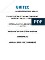 Entregable 2 - Control de Sistemas de Costos - Isaac L Vargas D.