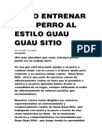 Cómo Entrenar A Tu Perro Al Estilo Guau Guau Sitio