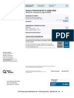 Mode de Versements Égaux (MVE) : Facture D'électricité Du 21 Juillet 2020