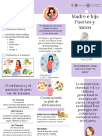 Folleto Tríptico Campaña Informativa de Fomento de La Lectura Colorido Infantil Azul y Amarillo