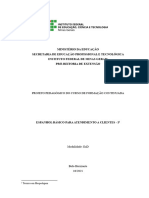 Projeto Pedagógico Do Curso - Espanhol Básico para Atendimento A Clientes I