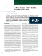 E. Barbin, Un Prétendant Au Titre de Critère de L'acte Administratif - Présentation Du Finaliste