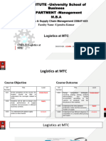 Logistics at MTC