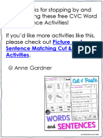 Picture and Sentence Matching Cut & Paste Activities Picture and Sentence Matching Cut & Paste Activities