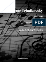 Tchaikovsky Melodie Op 42 No 3 For Violin and String Orchestra