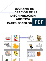 Discriminación Aditiva - Pares Fonológicos