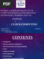 SEMINAR PPT On Cloud Computing