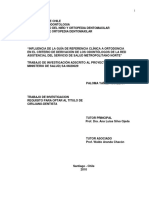 Influencia de La Guía de Referencia Clínica A Ortodoncia en El Criterio de Derivación de Los Odontólogos