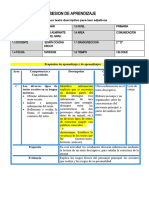 2° Sesión Día 5 Com Leemos Un Texto Descriptivo para Reconocer Adjetivos