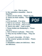 Possessive Pronouns