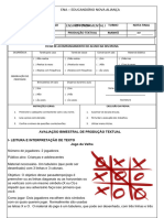 2024 Avaliação Bimestral de Produçao Textual 3 Ano