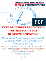 Maths PP2 BP 10 QP Kcse Prediction