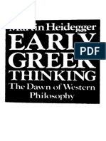 Heidegger - Early Greek Thinking (HarperCollins)