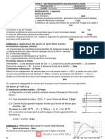 PHYSIQUE Régionale 1ère C 2024