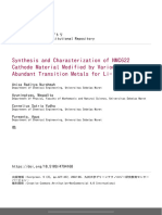 Synthesis and Characterization of NMC622 Cathode Material Modified by Various Cheap and Abundant Transition Metals For Li-Ion Batteries